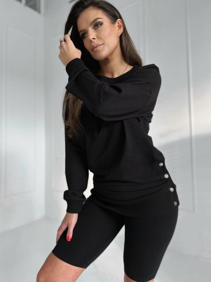 Bluza damska z kapturem TLR045 - czarna