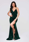 Evening dress LA-OM-DLR282 - bottle green