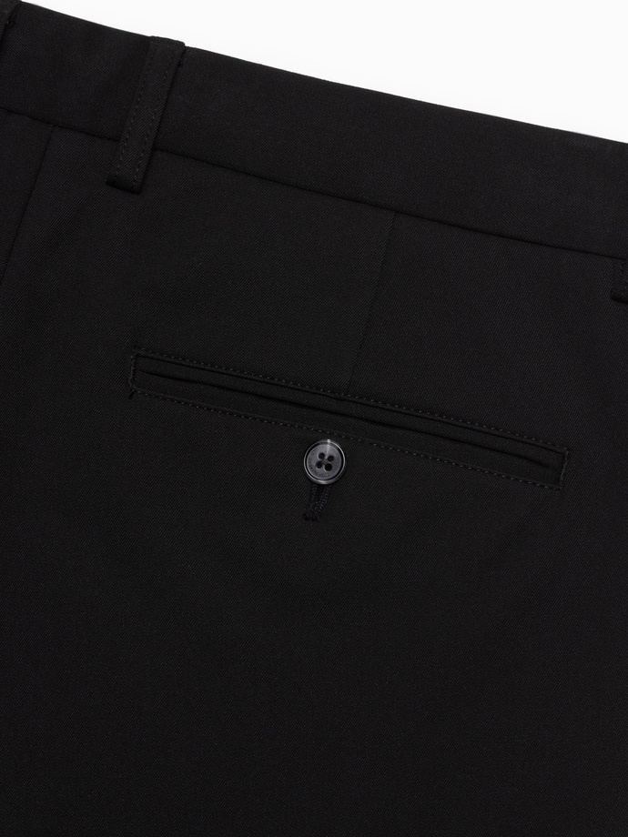 Men's smart chino pants SLIM FIT - black V4 OM-PACP-0191