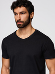 BASIC men's classic cotton T-shirt with a crew neckline - black V1 OM-TSBS-0237