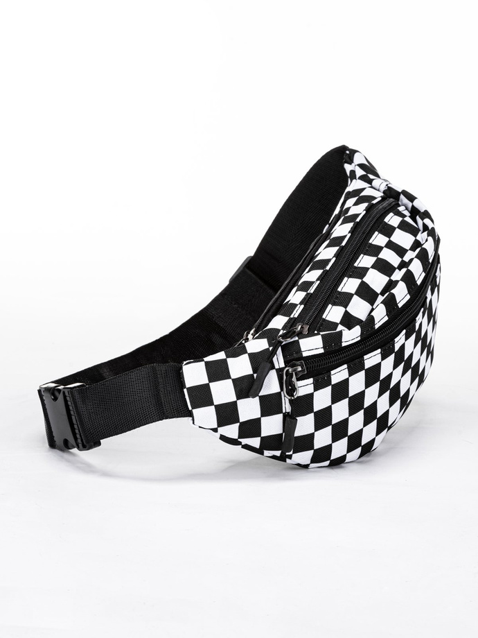 Men's waist bag - black/white A275