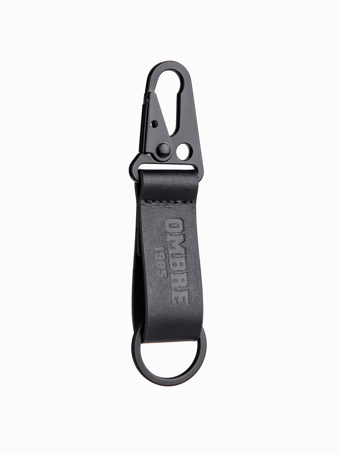 Men's key ring with snap hook - black V1 OU-ACKC-0100