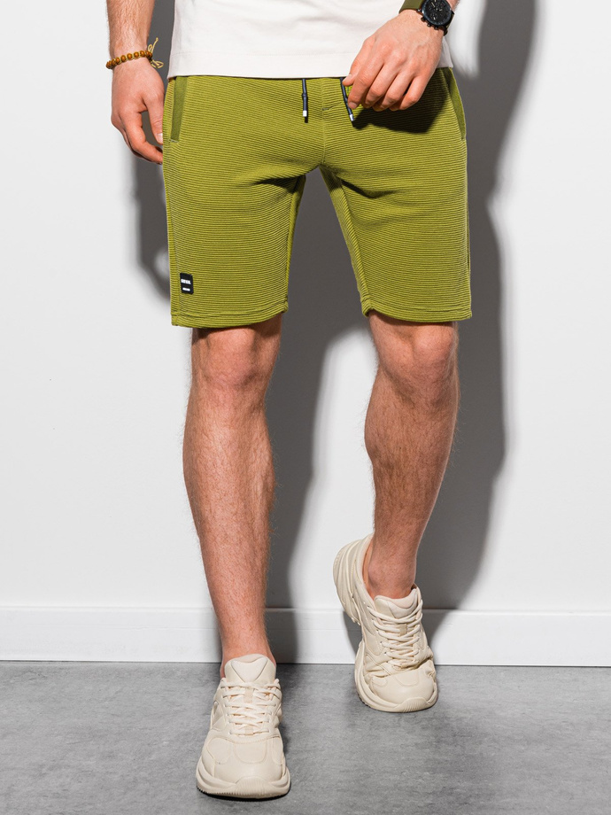 Men's sweatshorts - olive W294