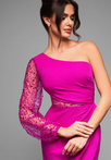 Sukienka wieczorowa LA-OM-DLR011 - fuchsia