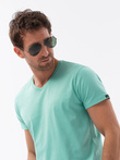 BASIC classic men's tee-shirt with a serape neckline - mint V15 S1369