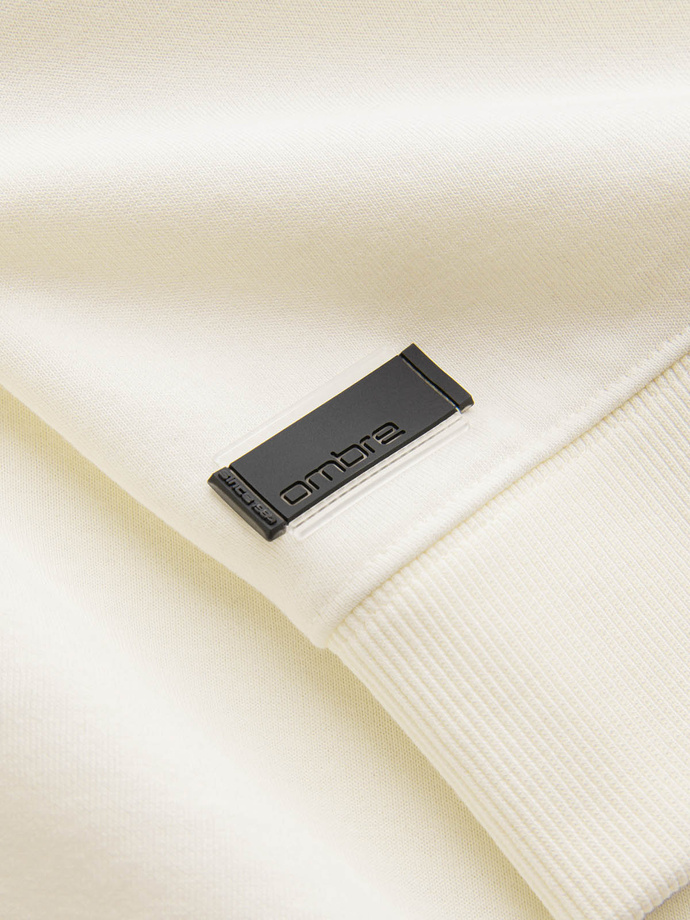 Nierozpinana męska bluza dresowa BASIC – kremowa V5 OM-SSBN-0159