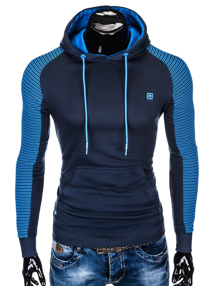 Men's hoodie - navy/blue B821