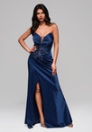 Evening dress LA-OM-DLR171 Regular Fit navy blue