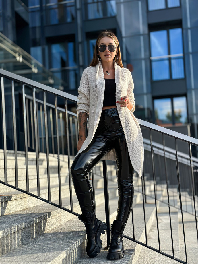 Sweter damski ELR022 - beżowy