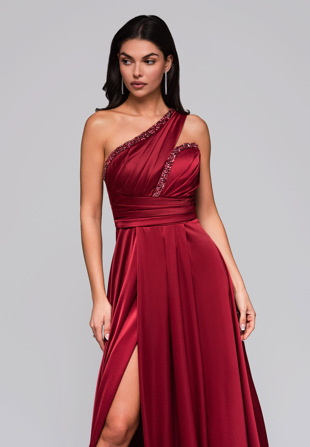 Evening dress LA-OM-DLR252 dark red