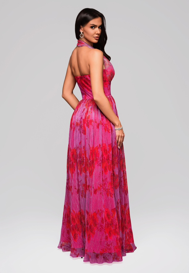 Evening dress LA-OM-DLR180 - nude