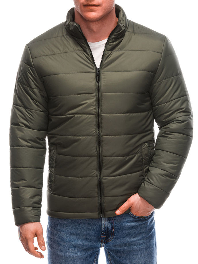 Men's transitional quilted jacket C632 - olive green
