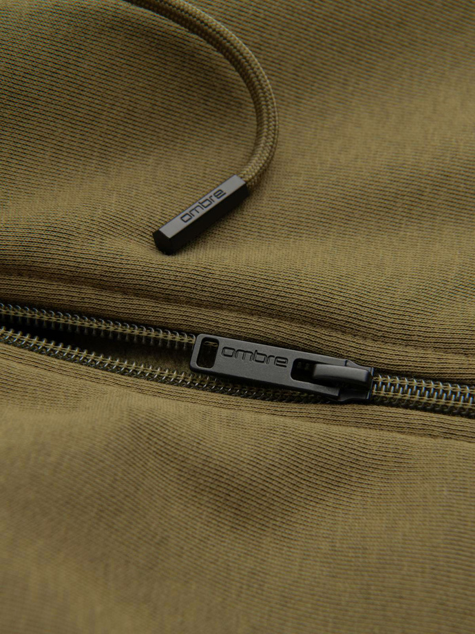 BASIC men's cotton stretch sweatshirt - olive V2 OM-SSBZ-0160