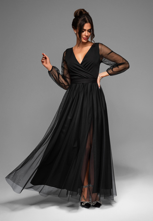 Evening dress LA-OM-DLR008 - black