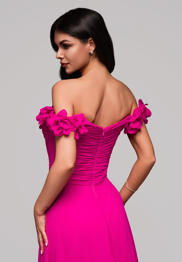 Evening dress LA-OM-DLR141 - fuchsia
