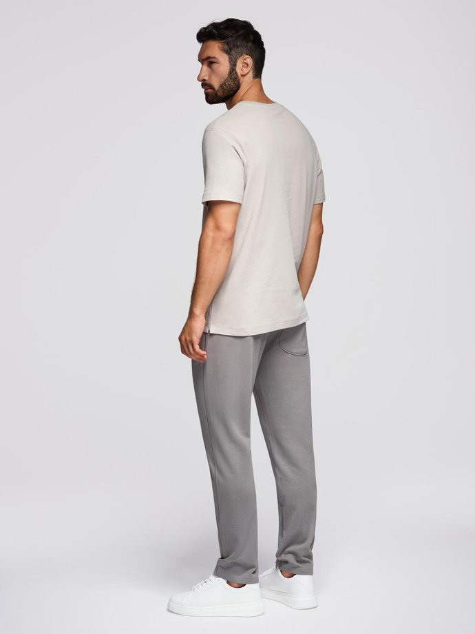 Men's sweatpants with unlined leg - gray V8 OM-PABS-0206