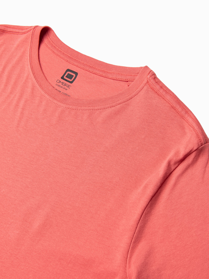 Men's plain t-shirt - coral S1370