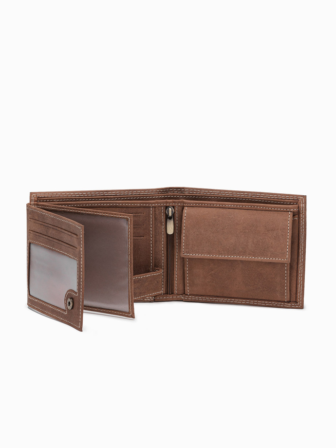 Men's leather wallet - light brown A092