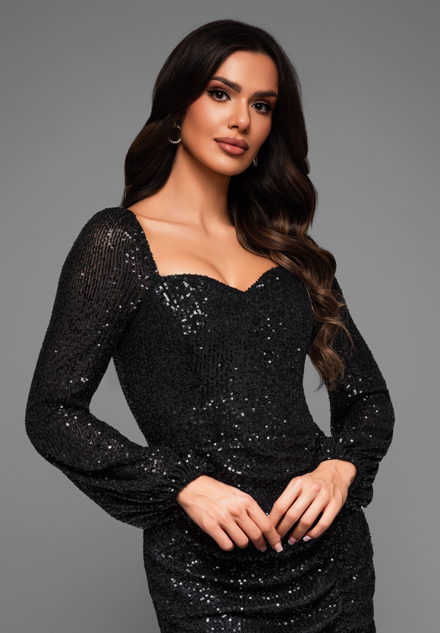 Evening dress LA-OM-DLR083 Regular Fit green