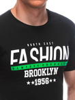 T-shirt męski z nadrukiem S1933 - czarny