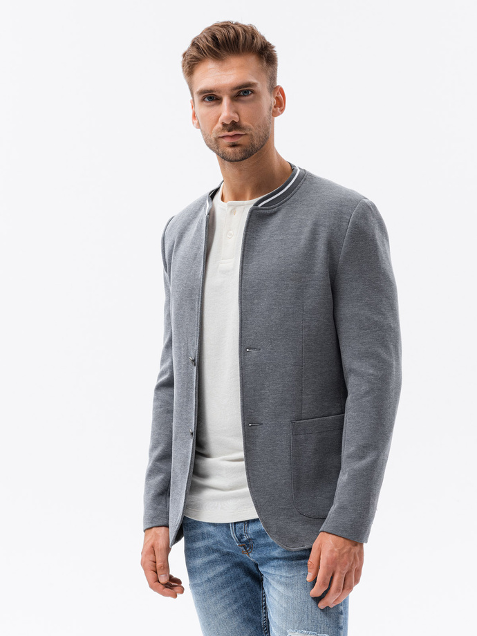 Men's casual blazer jacket - grey M84