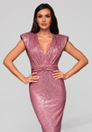 Evening dress LA-OM-DLR215 - pink