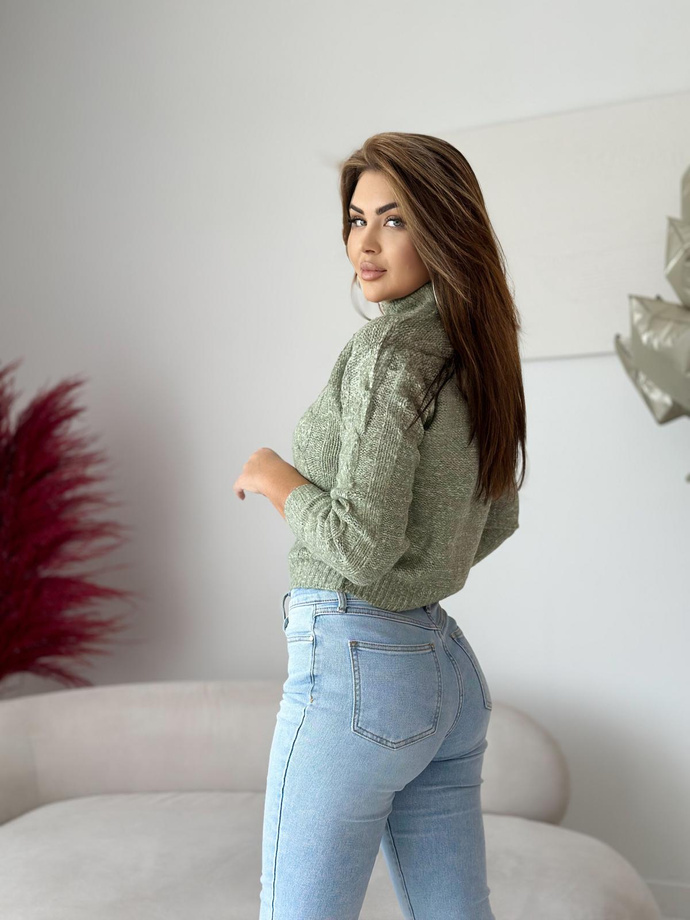 Women's sweater ELR023 - olive green