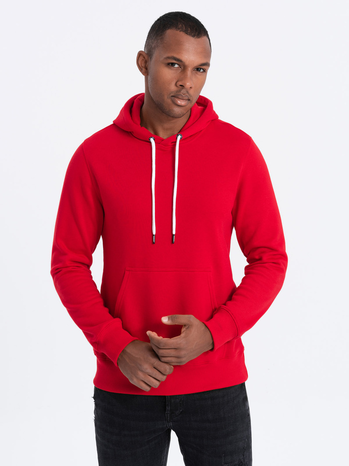 Men's hooded sweatshirt - red V10 OM-SSBN-0120