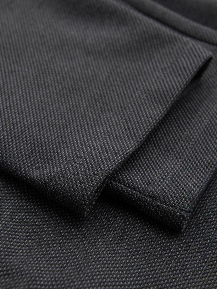 Dzianinowe spodnie męskie z gumką w pasie - ciemnoszare V2 P1514