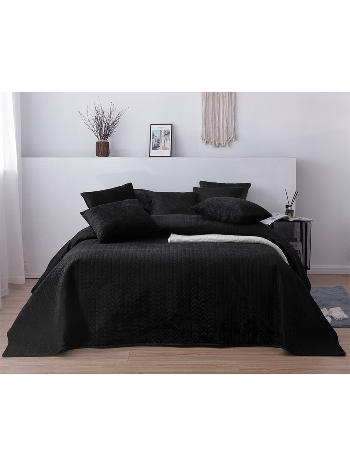 Quilted bedspread Moxie A544 - black