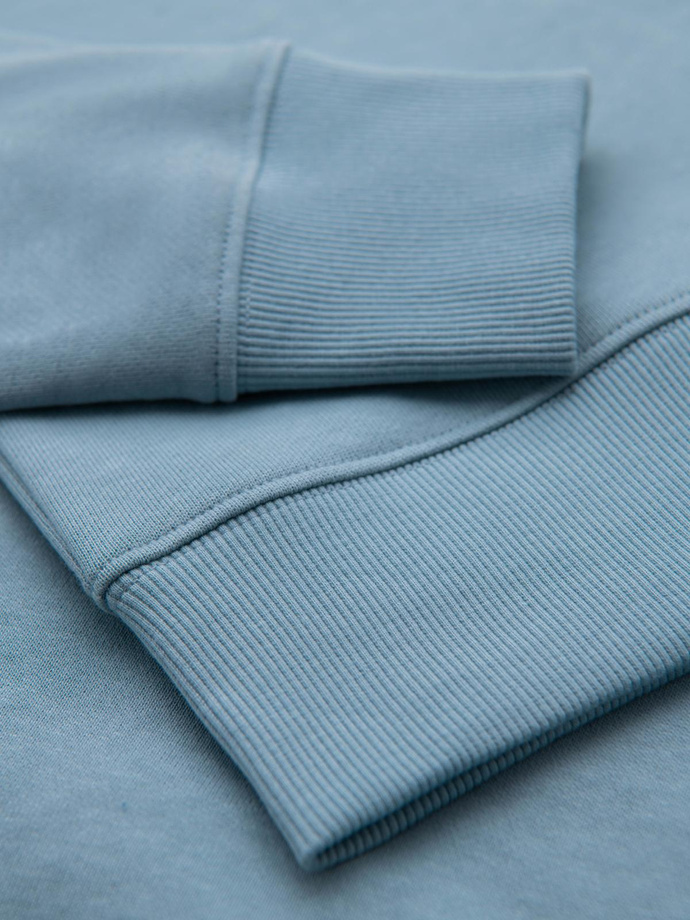 BASIC men's sweatshirt with round neckline - blue V7 OM-SSBN-0175