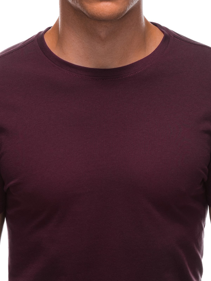 T-shirt męski basic EM-TSBS-0100 - burgundowy