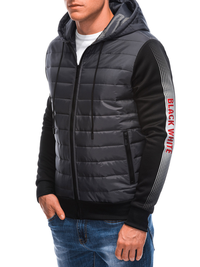 Men's mid-season jacket C566 - grey