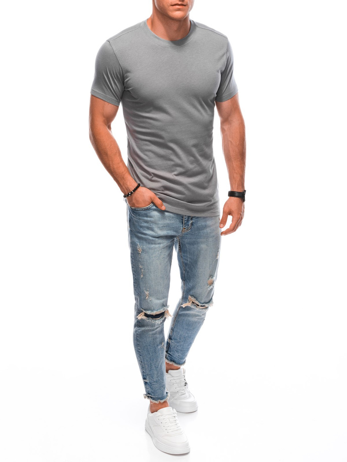 Men's plain t-shirt EM-TSBS-0100 - grey