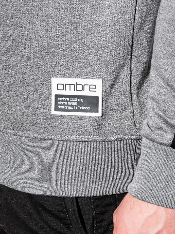 Men's hoodless sweatshirt OM-SSNZ-22FW-010 - V1 grey