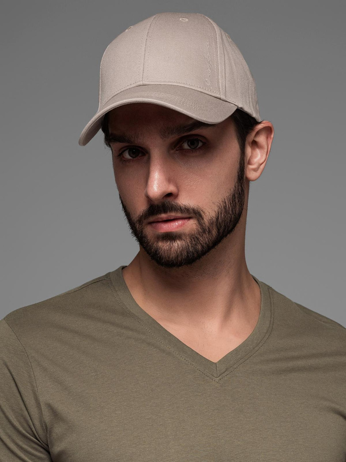 Men's baseball cap with decorative embroidery - ash V3 OM-ACCS-0102