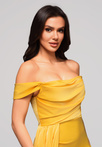 Evening dress LA-OM-DLR188 - yellow