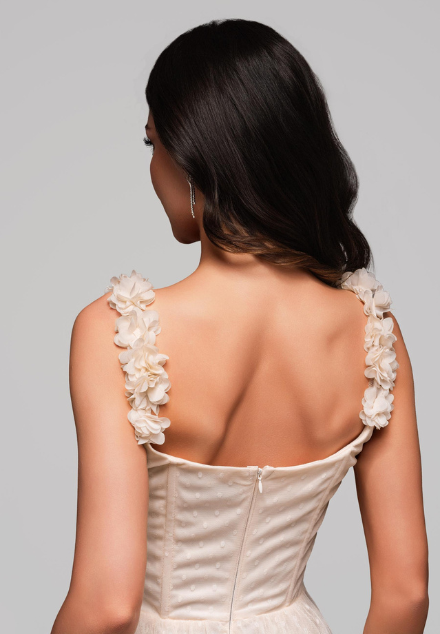 Evening dress LA-OM-DLR147 - ecru