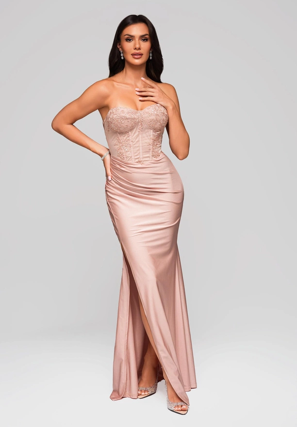 Evening dress LA-OM-DLR186 - pink