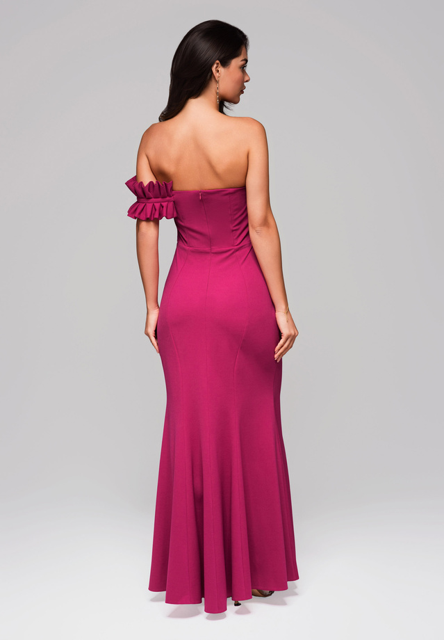 Evening dress LA-OM-DLR219 - dark fuchsia