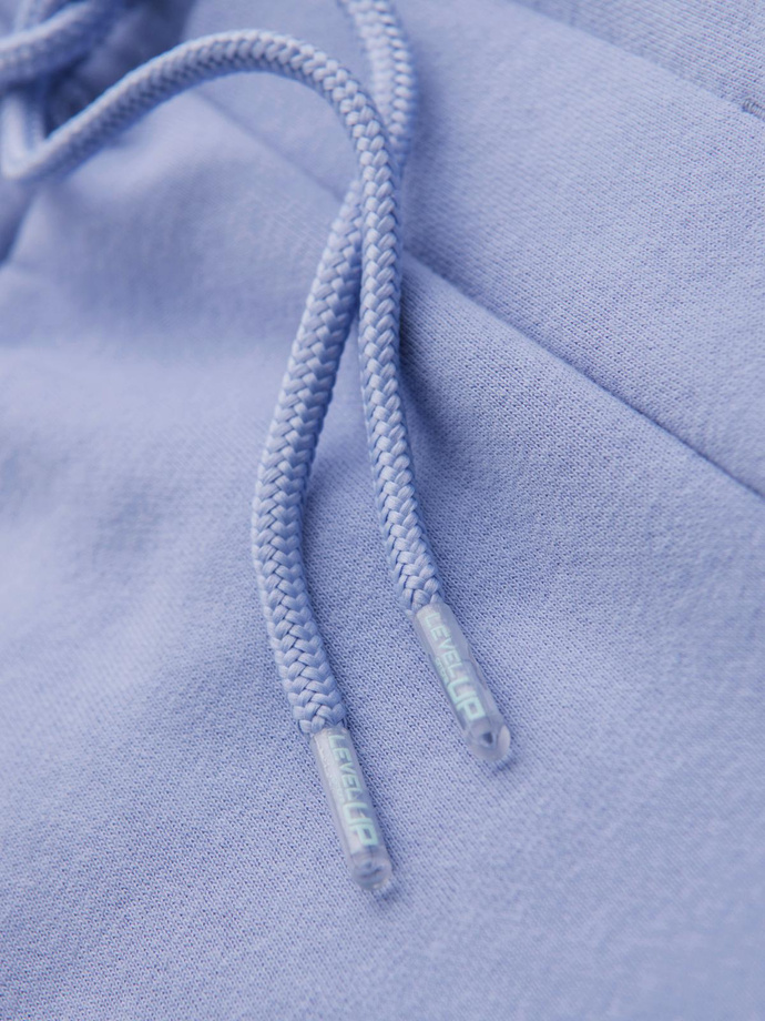 Unisex sweat shorts with drawstring waist - lavender V9 OU-SRBC-0101
