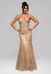 Evening dress LA-OM-DLR165 - gold