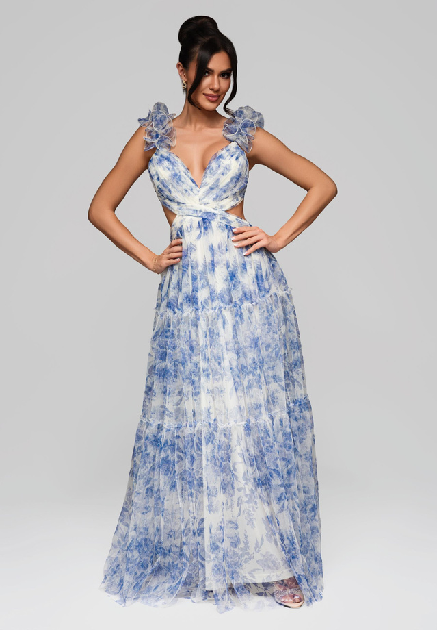 Evening dress LA-OM-DLR161 - blue