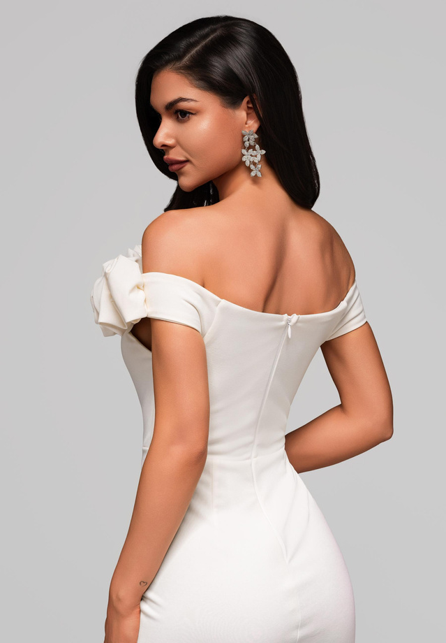 Evening dress LA-OM-DLR178 - ecru