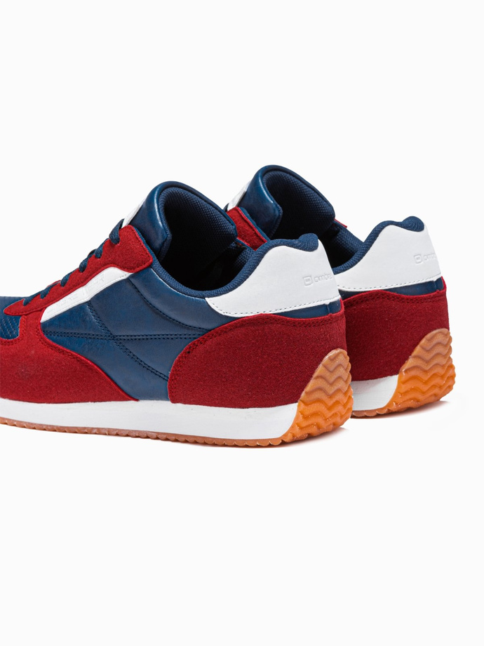Buty męskie sneakersy - czerwono-granatowe V3 T310