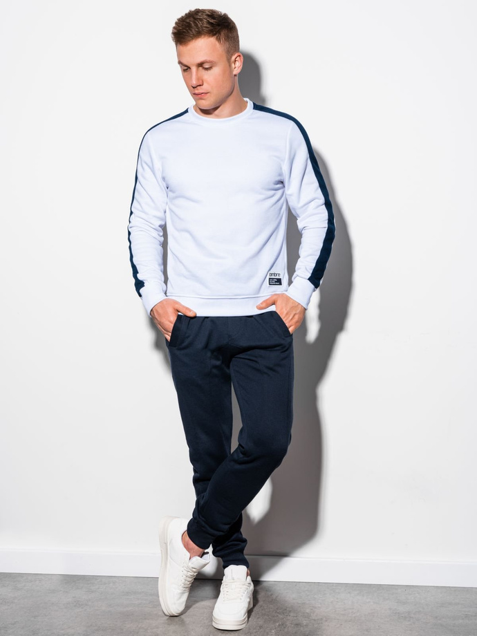 Men's hoodless sweatshirt OM-SSNZ-22FW-010 - V3 white