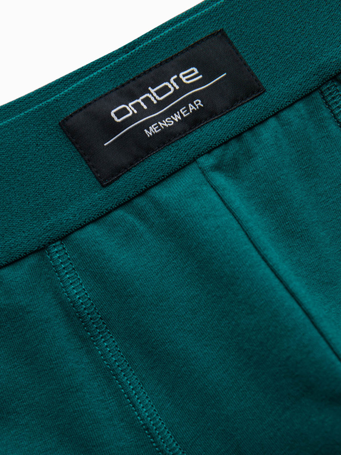 Jednokolorowe dopasowane bokserki męskie BASIC z elastanem – 3 pak mix OM-UNBB-0106