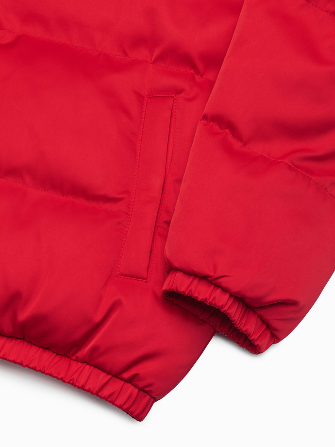 Men's winter jacket - red C458