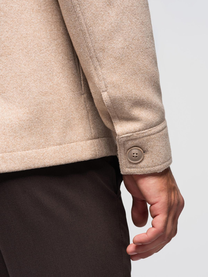 Men's shirt jacket - beige V1 OM-JANP-0291