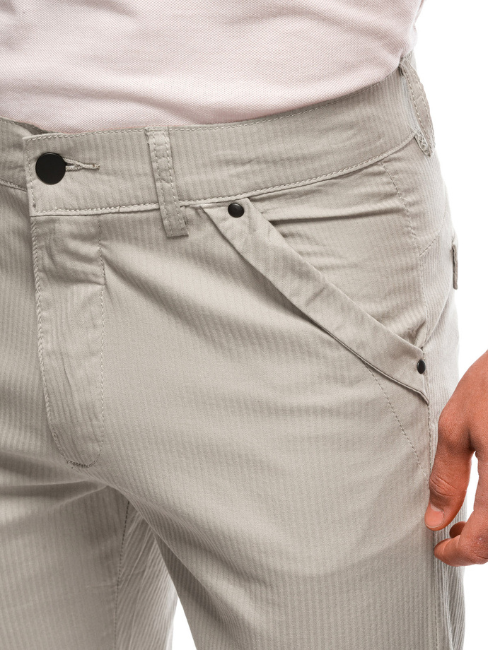 Krótkie spodenki męskie chino W504 - beżowe